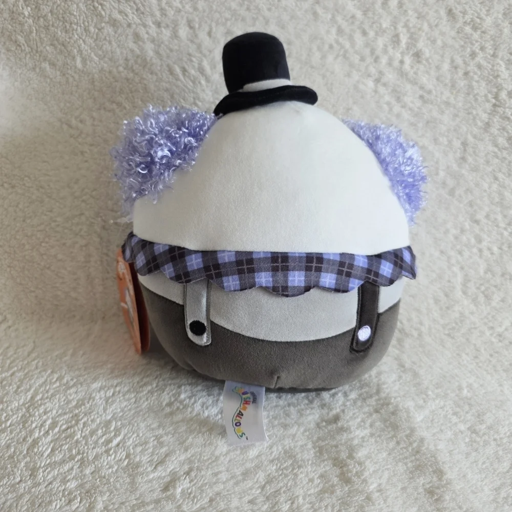 Squishmallows Official 8 inch Ms. K the White Clown with Violet Hair plush toy